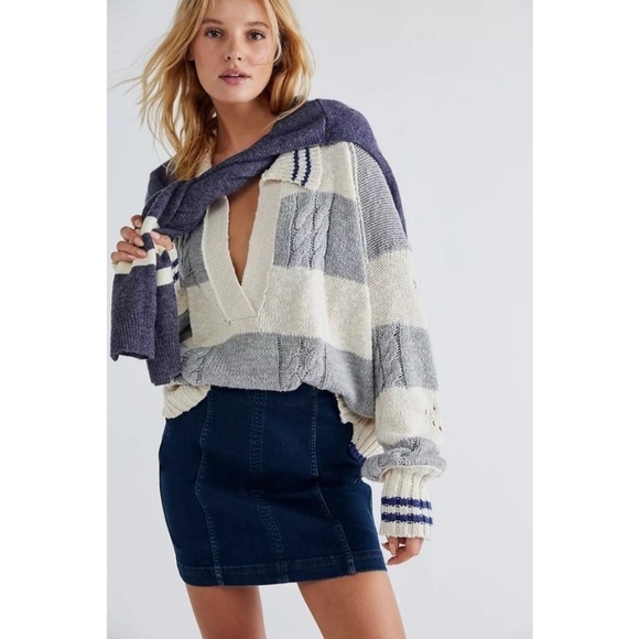 Free People Dresses & Skirts - Free People Modern Femme Indigo Skirt